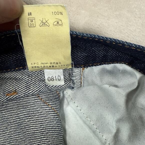 APC Selvedge Jeans New Standard Classique Size 31x32 Red Lines Slim Button Fly - Picture 8 of 12